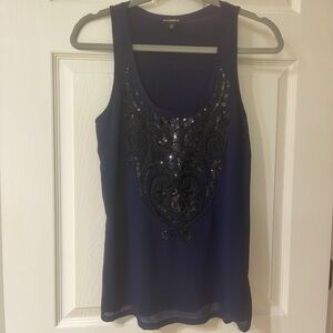 EXPRESS Blue Sequin Top
